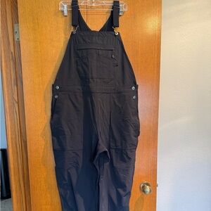 Duluth Trading Co Lined Black Women's Overalls, size L